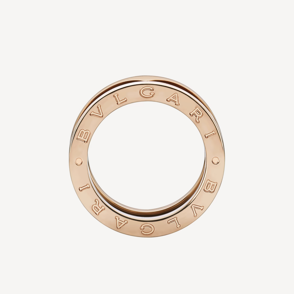 Jewelicorn ZERO 1 Zweiband-Ring aus schwarzer Keramik und roségoldenem Schmuck