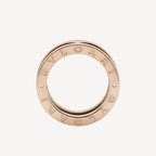 Jewelicorn ZERO 1 Zweiband-Ring aus schwarzer Keramik und roségoldenem Schmuck