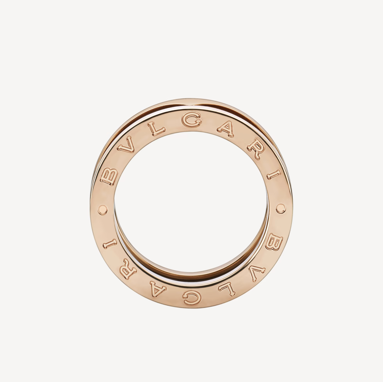 ¡®Jewelicorn¡¯ZERO 1 TWO-BAND LOOPS AND BLACK CERAMIC PINK GOLD RING