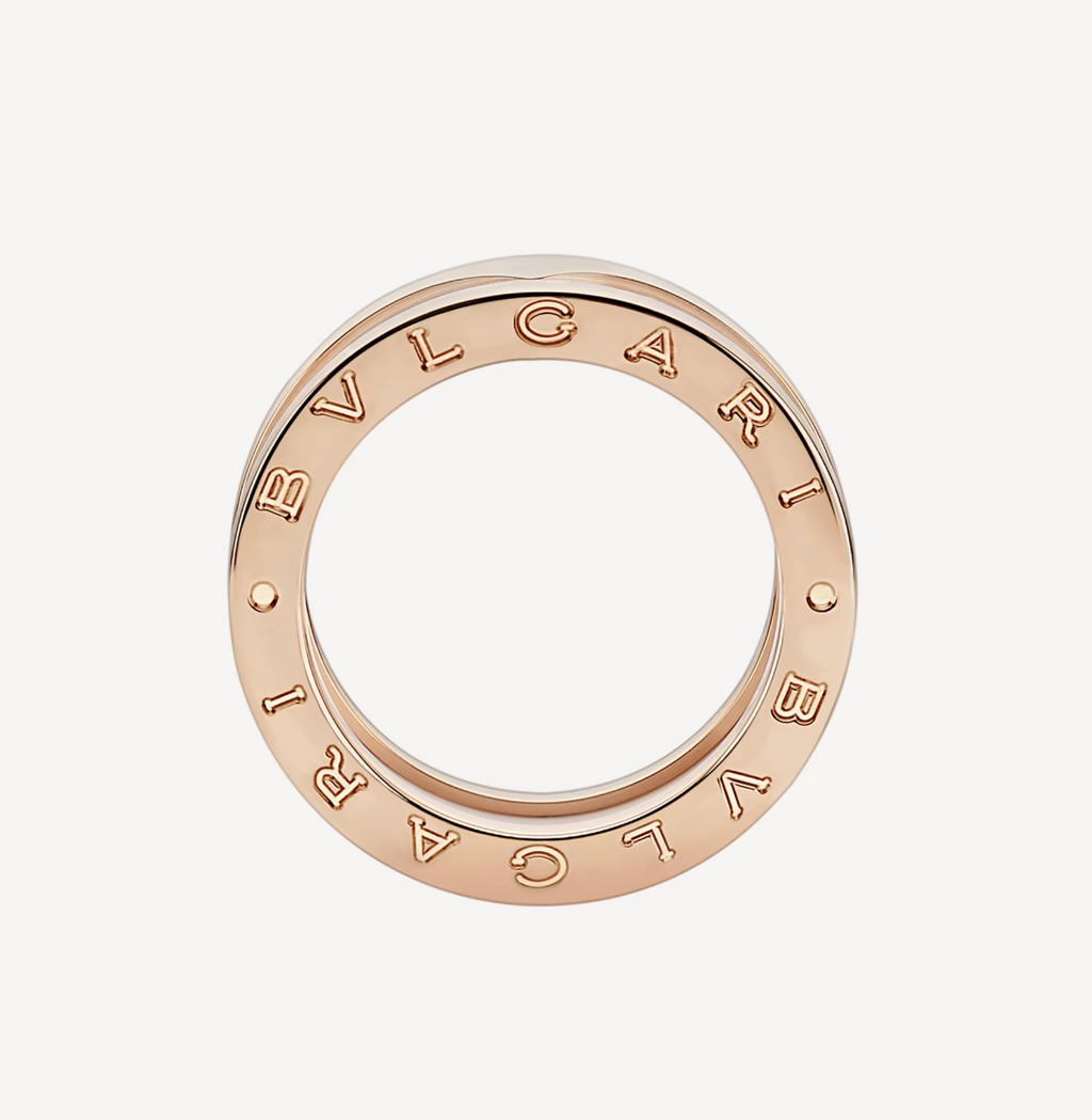 Jewelicorn ZERO 1 Zweiband-Schlaufen und weißer Keramik-Spiralring in Roségold