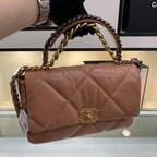 19 Klapptasche 26 braunes Ziegenleder 