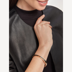 Jewelicorn ZERO 1 Armband aus roségoldenem Keramik mit schwarzer Keramik