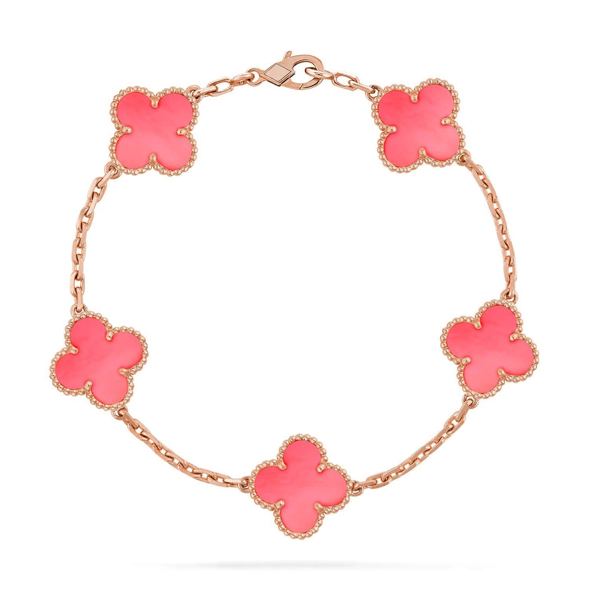 [⭐JeweliWhal] CLOVER 5 MOTIFS  PINK MOP BRACELET COLLECTION