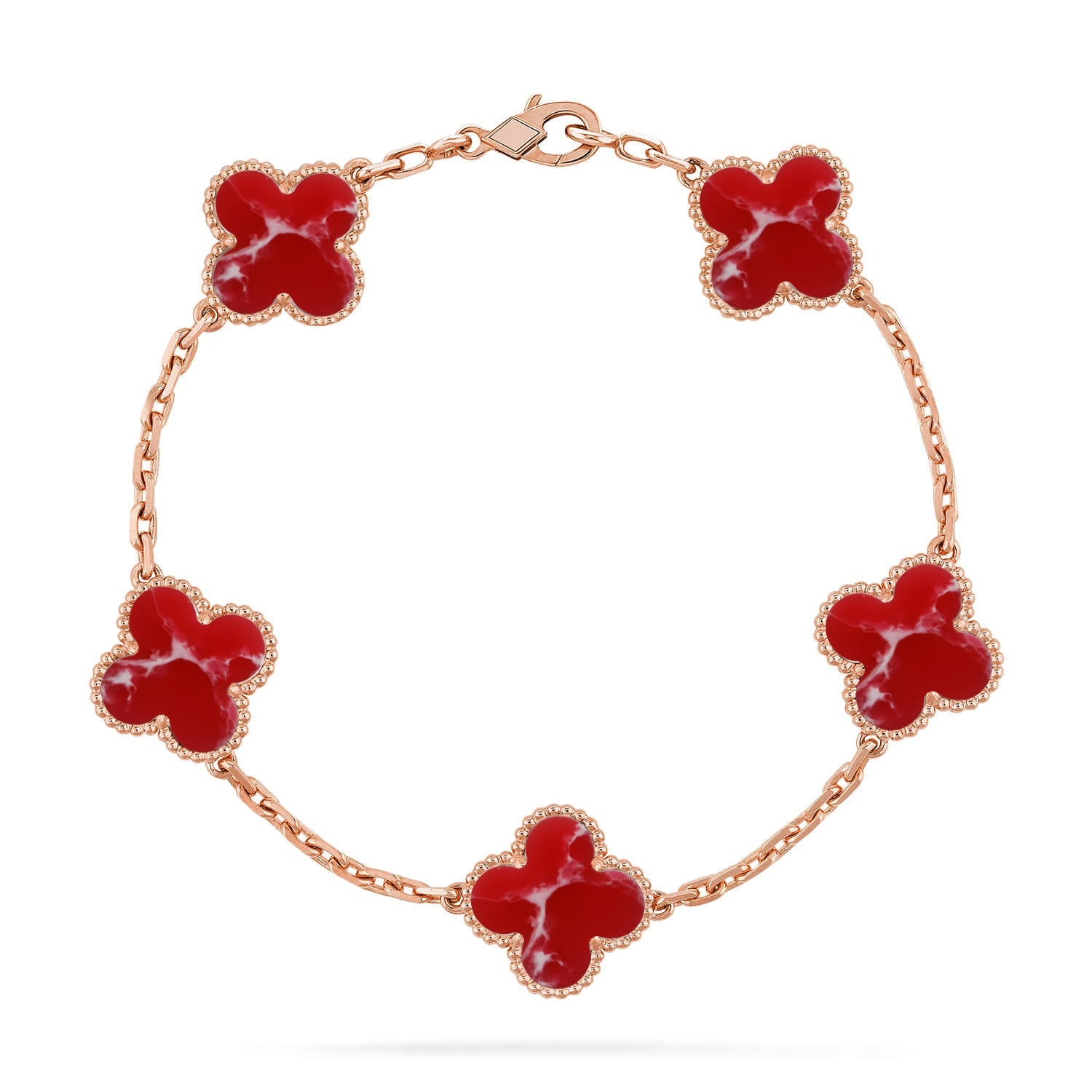 [⭐JeweliWhal]CLOVER 5 MOTIF RED PATTERN BRACELET COLLECTION