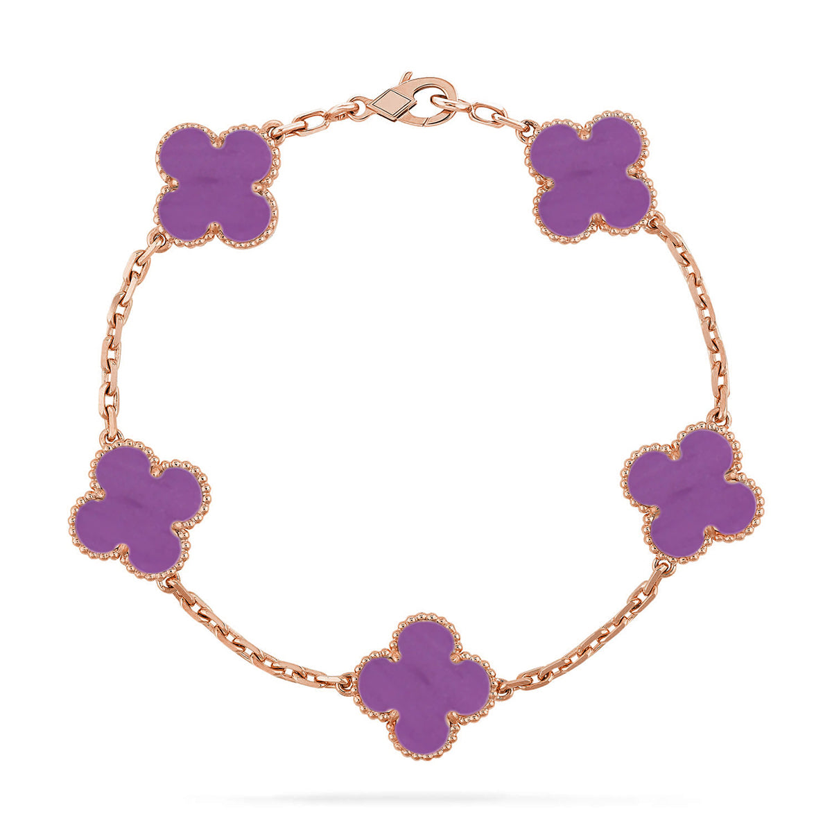[⭐JeweliWhal] CLOVER 5 MOTIF VIOLET BRACELET COLLECTION