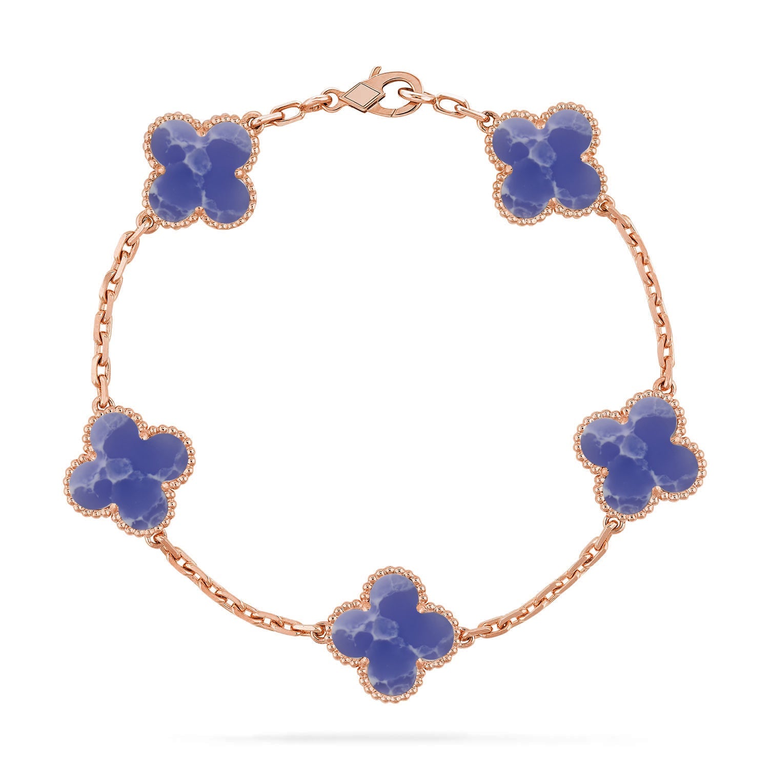 [⭐JeweliWhal]CLOVER 5 MOTIF BLUE VEINS BRACELET COLLECTION