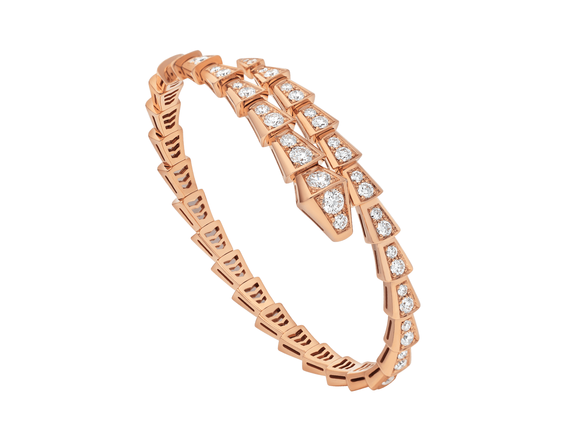 ¡®Jewelicorn¡¯SERPENTI ARMBAND 6,8 MM ROSA GOLD DIAMANT 