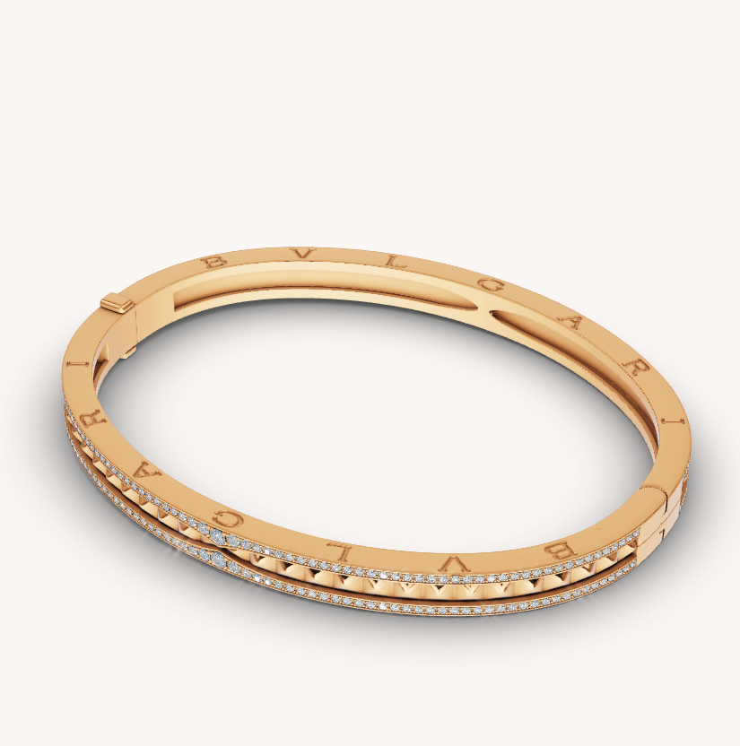 ¡®Jewelicorn¡¯ZERO 1 SPIRAL AND PAVED DIAMOND GOLD BRACELET