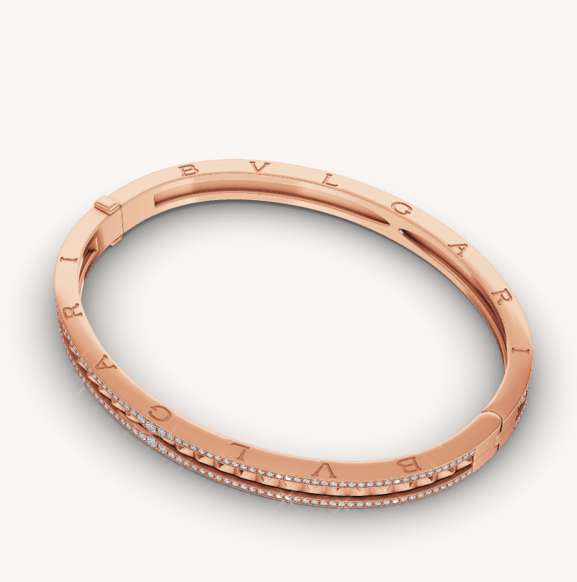 Jewelicorn Zero 1 Spiral- und Pavé-Diamant-Armband in Roségold