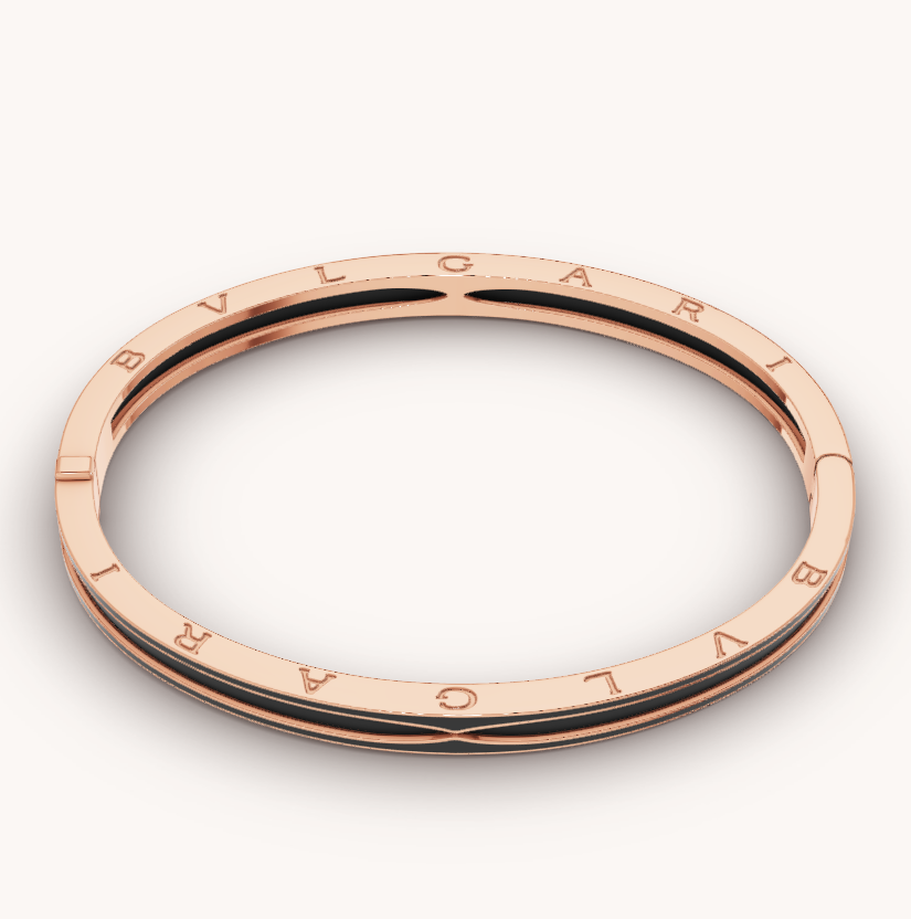 ¡®Jewelicorn¡¯ZERO 1 PINK GOLD WITH MATTE BLACK CERAMIC BRACELET