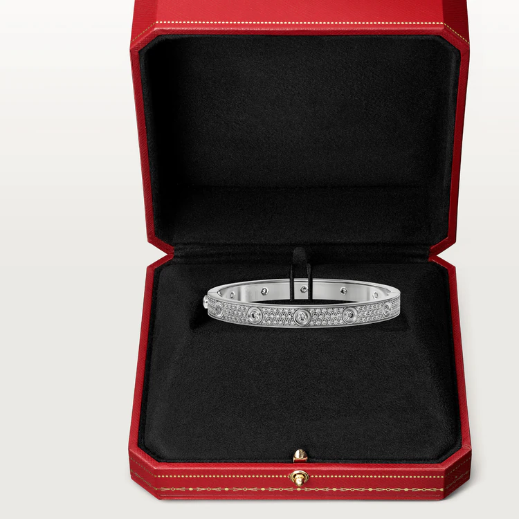 Jewelicorn LOVE Armband, 6,1 mm, diamantbesetzt, 10 große Diamanten