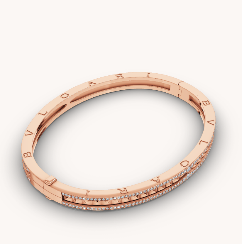Jewelicorn Zero 1 Spiral- und Pavé-Diamant-Armband in Roségold