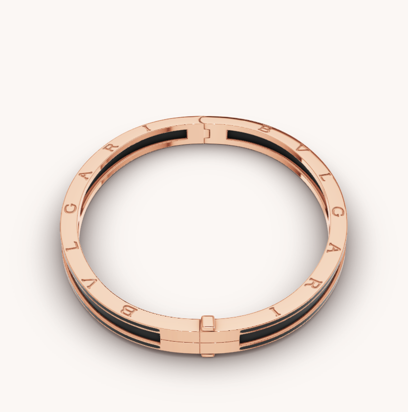 ¡®Jewelicorn¡¯ZERO 1 PINK GOLD WITH MATTE BLACK CERAMIC BRACELET