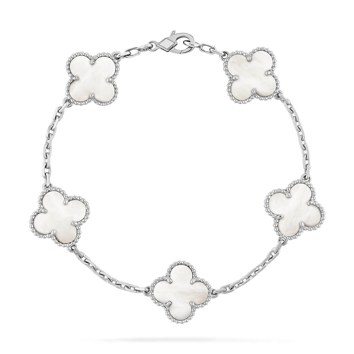 [⭐JeweliWhal]CLOVER WHITE PEARL MOP 5 MOTIF BRACELET COLLECTION