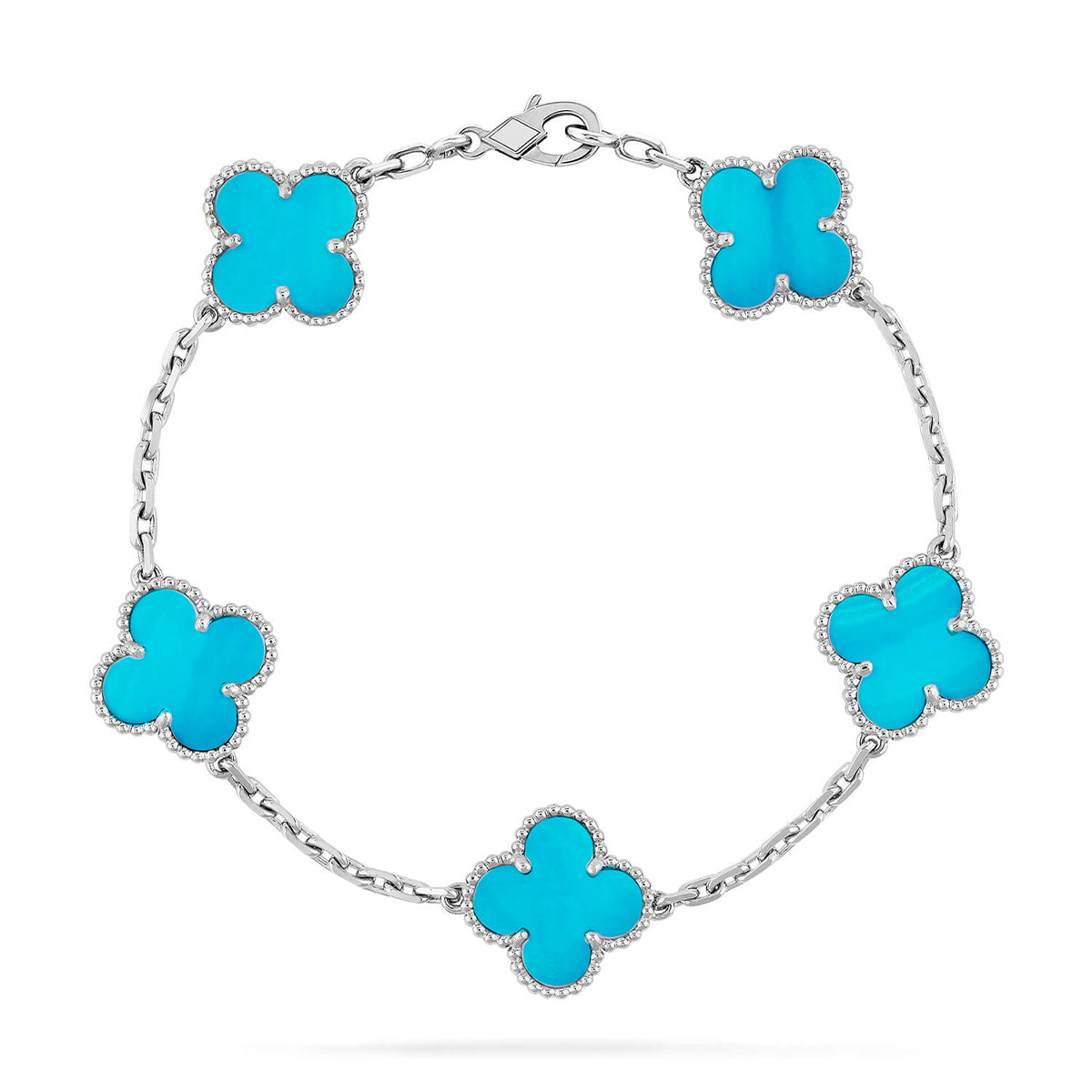 [⭐JeweliWhal] CLOVER 5 MOTIF TURQUOISE BRACELET COLLECTION