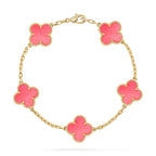[⭐JeweliWhal] CLOVER 5 MOTIFS  PINK MOP BRACELET COLLECTION
