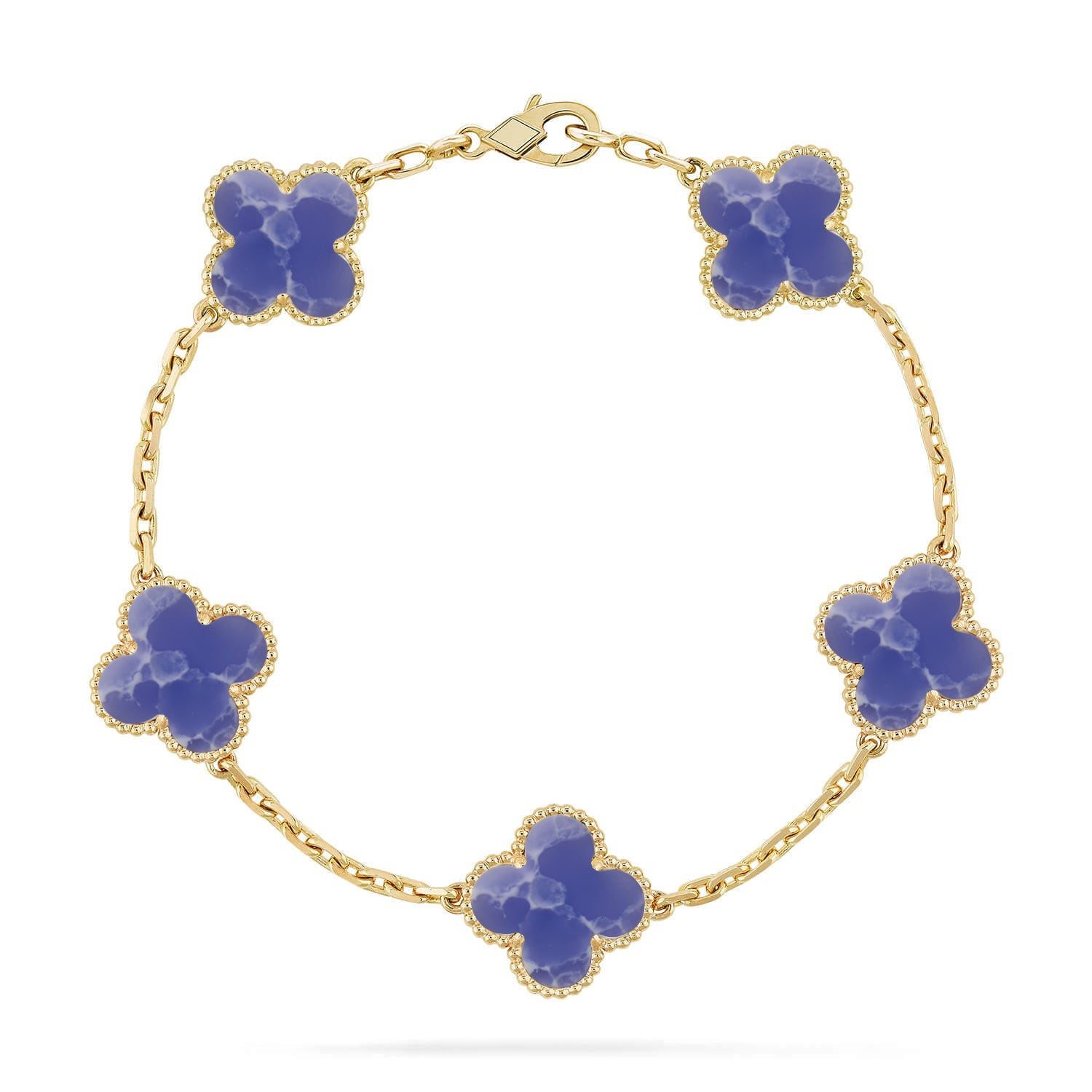 [⭐JeweliWhal]CLOVER 5 MOTIF BLUE VEINS BRACELET COLLECTION