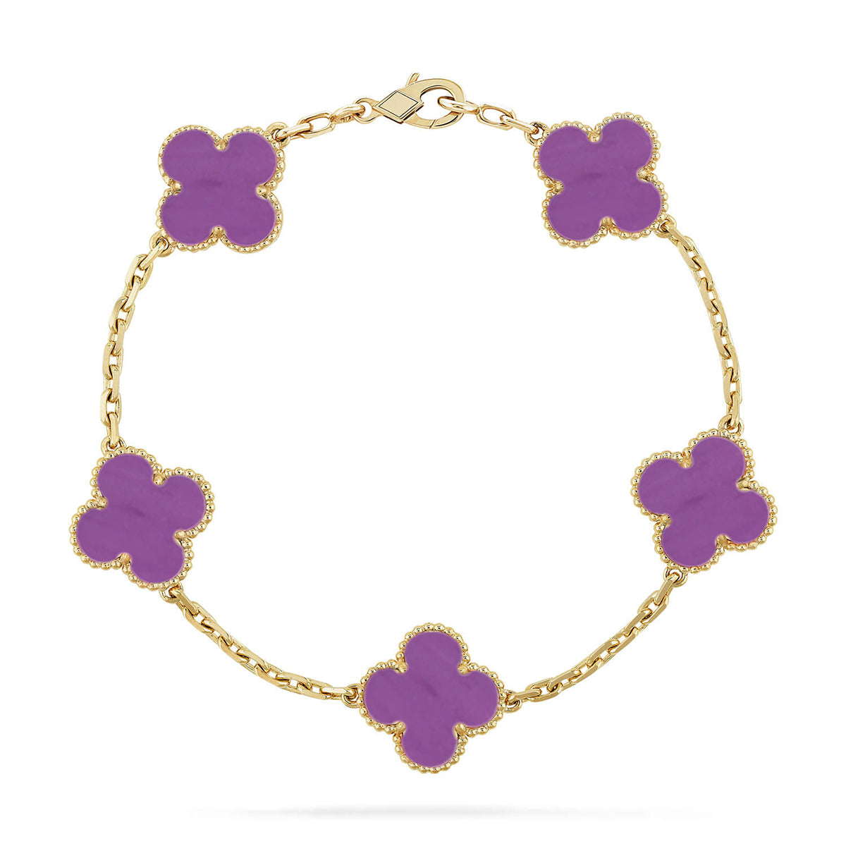 [⭐JeweliWhal] CLOVER 5 MOTIF VIOLET BRACELET COLLECTION