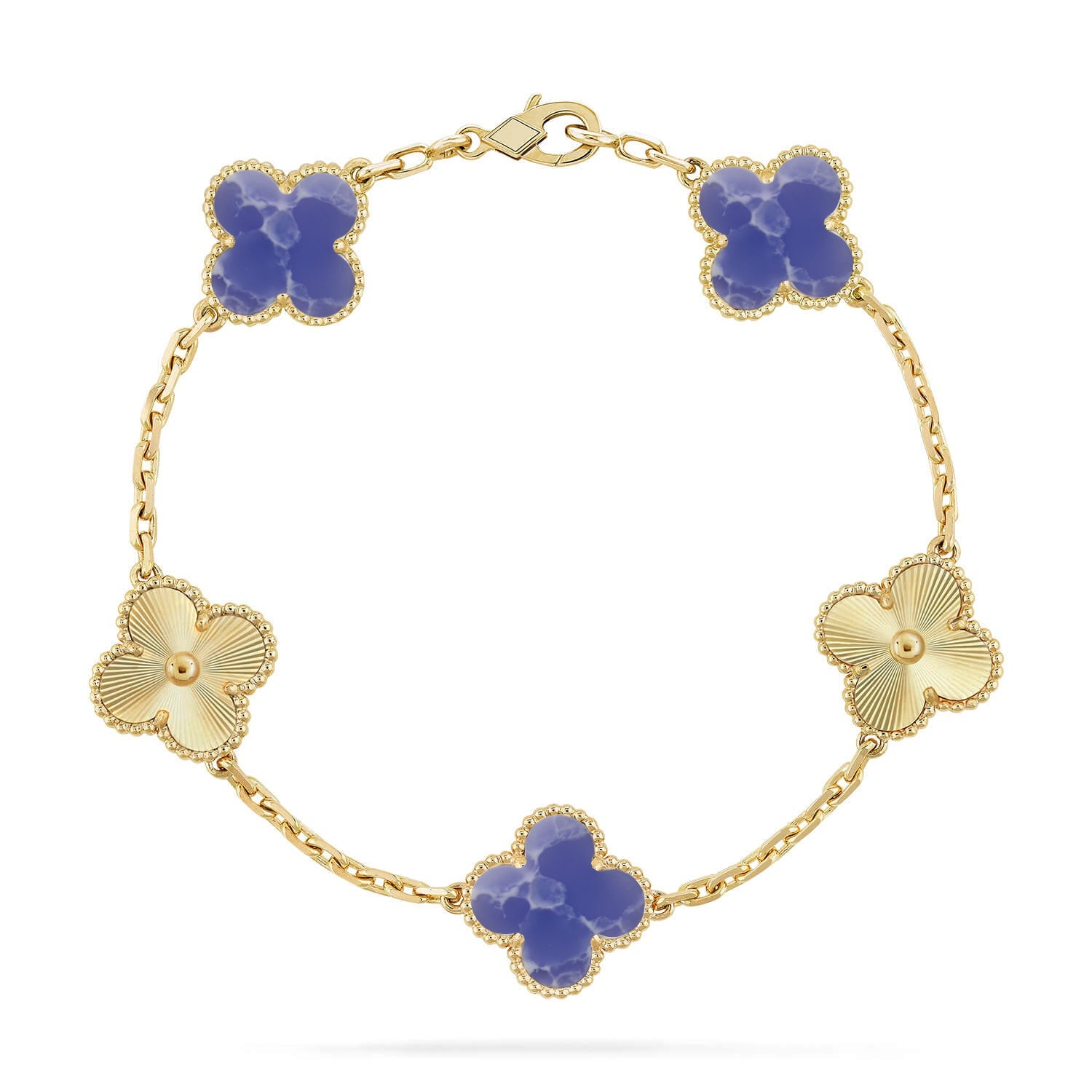 [⭐JeweliWhal]CLOVER 5 MOTIF BLUE VEINS BRACELET COLLECTION