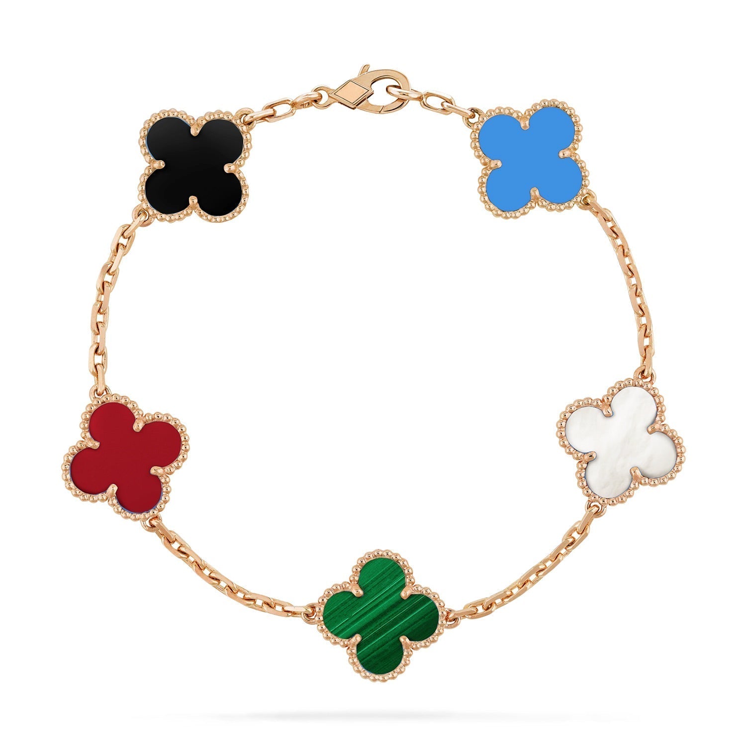 [⭐JeweliWhal]CLOVER 5 MOTIFS MULTICOLOR BRACELET