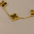 [⭐JeweliWhal] CLOVER 5 MOTIFS TIGER EYE BRACELET COLLECTION