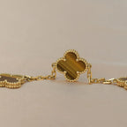 [⭐JeweliWhal] CLOVER 5 MOTIFS TIGER EYE BRACELET COLLECTION