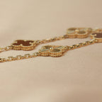 Jewelicorn Kleeblatt Armband mit 5 Motiven aus Karneolgold 