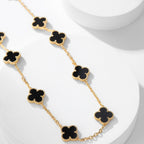 ¡®Jewelicorn¡¯CLOVER 10 MOTIFS ONYX NECKLACE