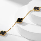 ¡®Jewelicorn¡¯CLOVER 10 MOTIFS ONYX NECKLACE