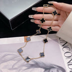 ¡®Jewelicorn¡¯CLOVER 10 MOTIFS ONYX NECKLACE