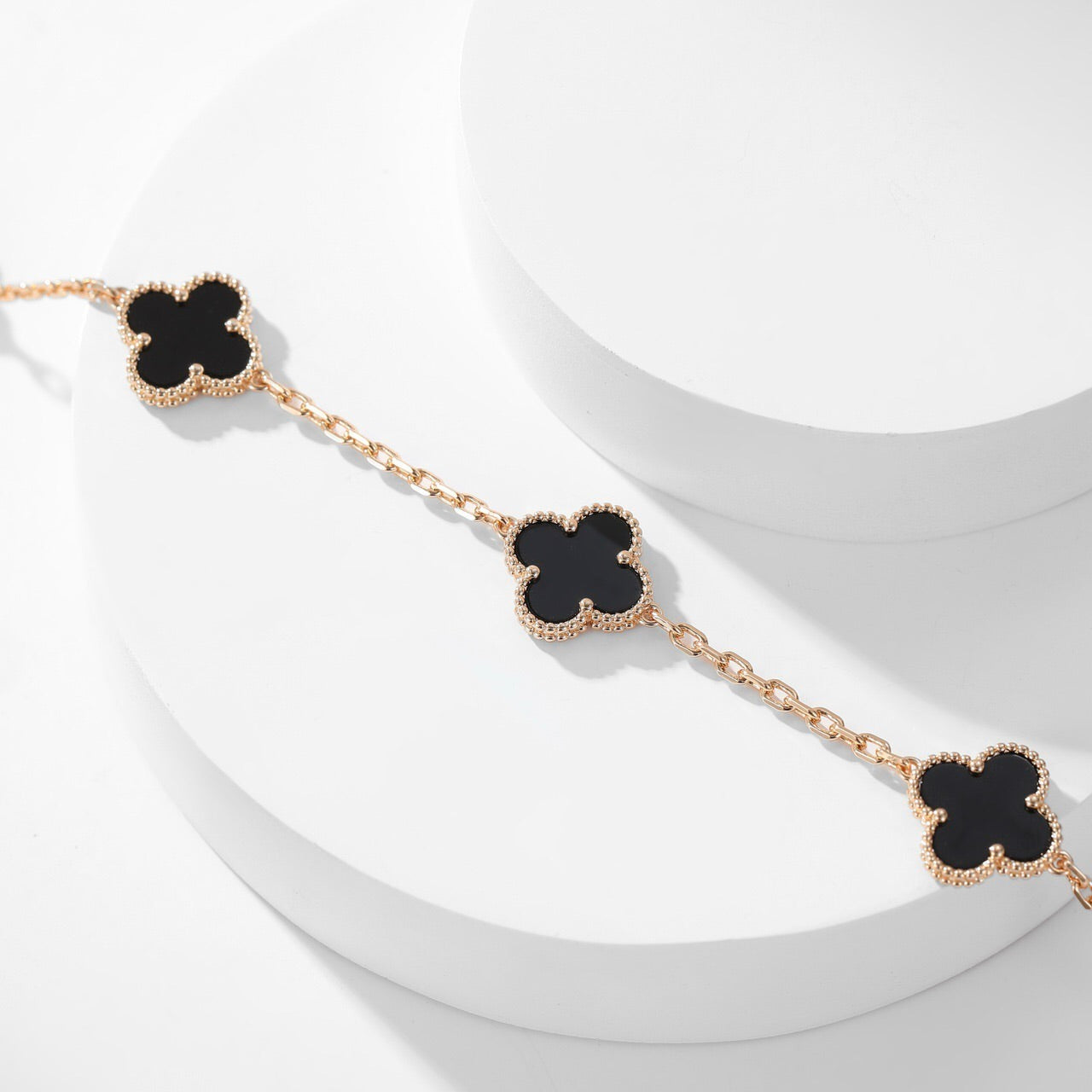 ¡®Jewelicorn¡¯CLOVER 10 MOTIFS ONYX NECKLACE