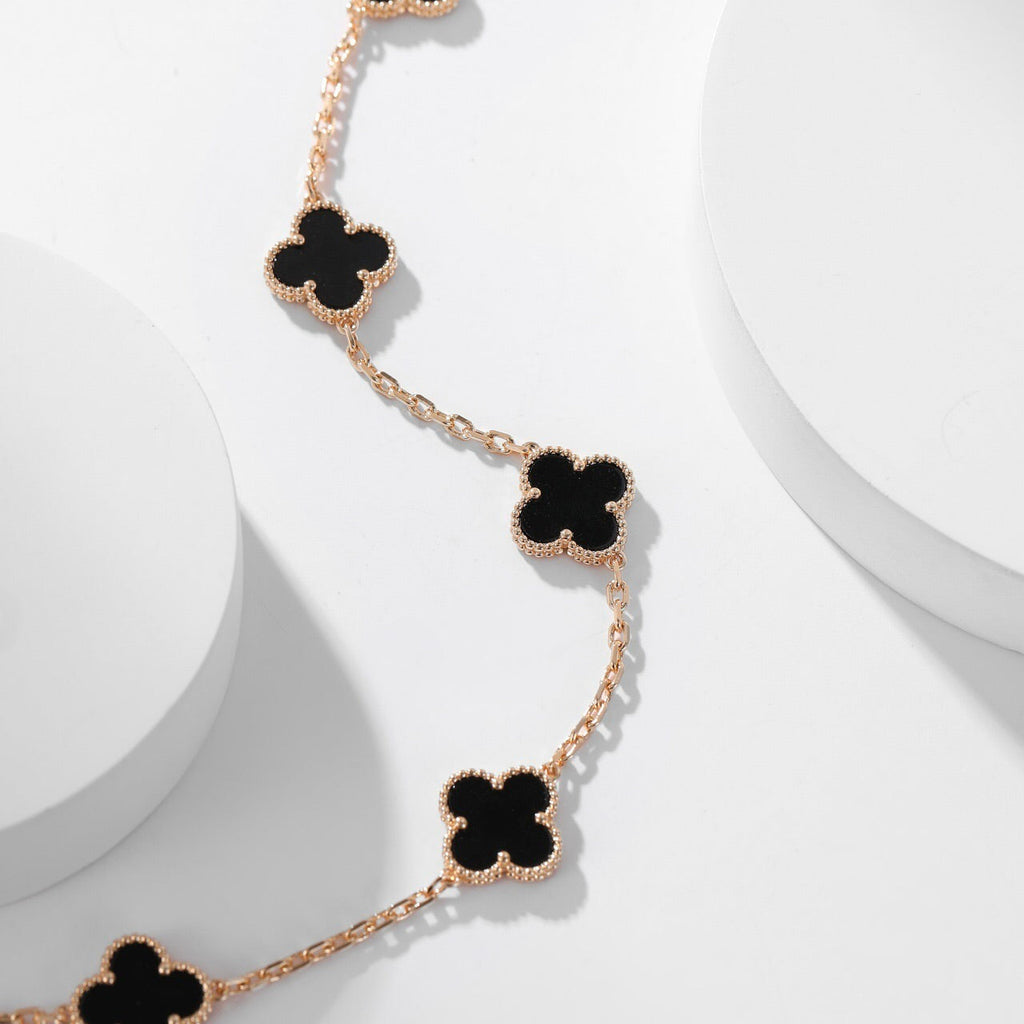 ¡®Jewelicorn¡¯CLOVER 10 MOTIFS ONYX NECKLACE
