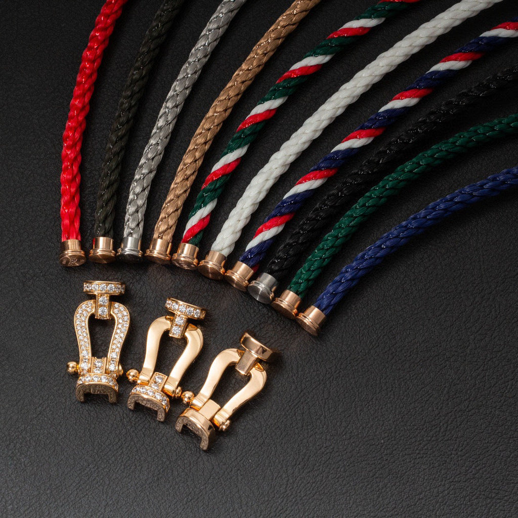 ®Jewelicorn® FORCE ラージホースシュー フルダイヤモンドブレスレット シルバー