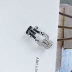 Jewelicorn FORCE Großes Hufeisen-Armband Schwarz Weiß Diamanten Roségold