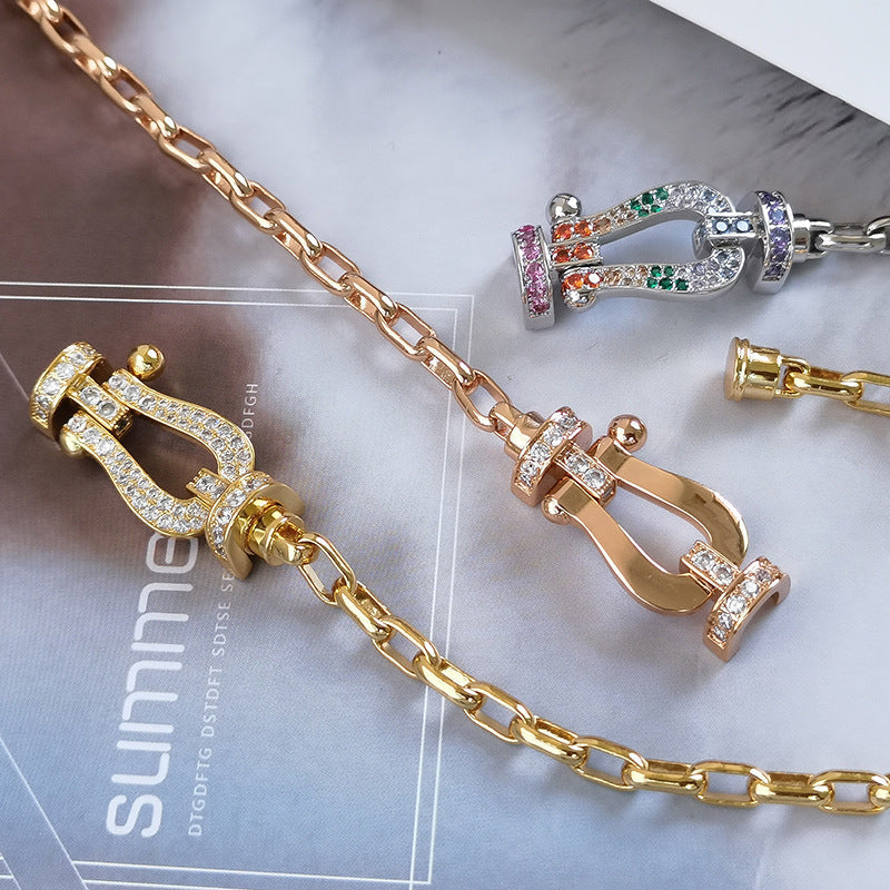 ¡®Jewelicorn¡¯FORCE ラージ ホースシュークラスプ メタルブレスレット