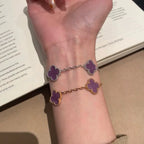 [⭐JeweliWhal] CLOVER 5 MOTIF VIOLET BRACELET COLLECTION