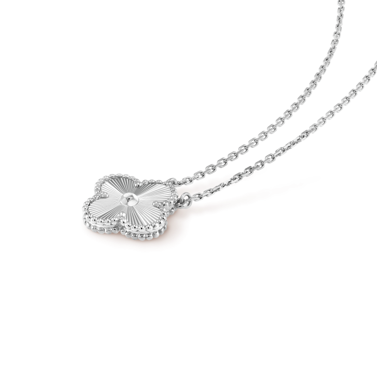 ¡®Jewelicorn¡¯CLOVER 15MM LASER NECKLACE SILVER