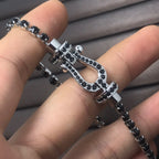 ®Jewelicorn® フォース ラージ ホースシュー フルダイヤモンド テニスブレスレット