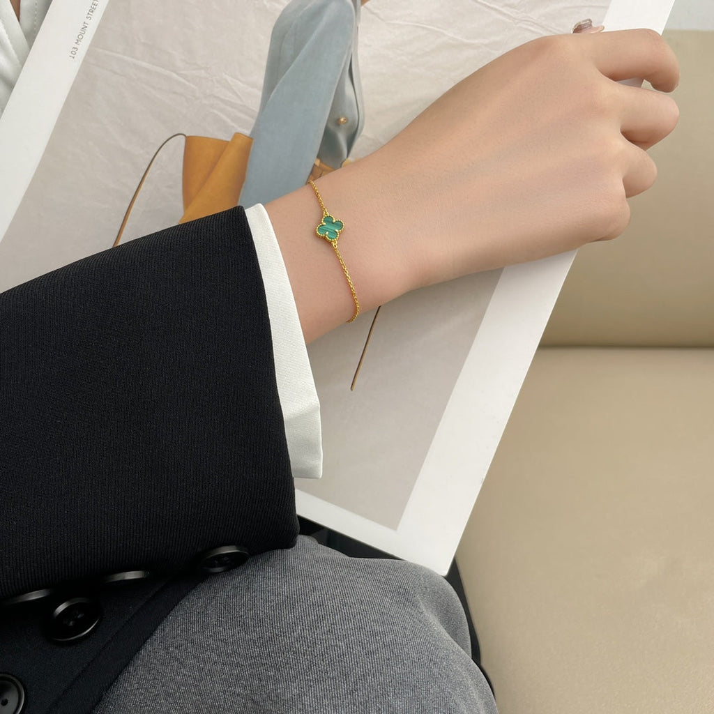 ®ジュエリコーン®クローバーブレスレット マラカイト 1モチーフ