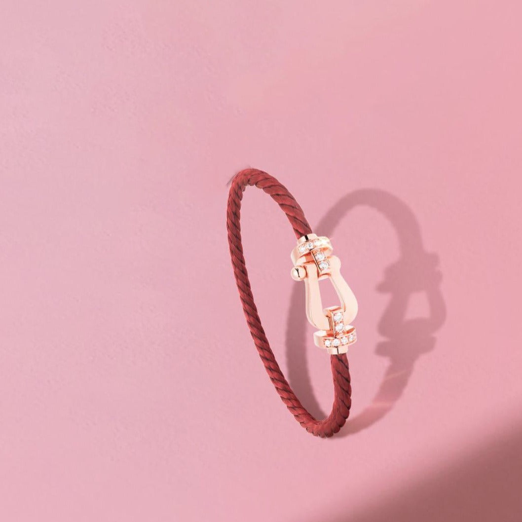 Jewelicorn FORCE 10 HALBDIAMANT ROSA GOLD ROTE CORDERI GROSSE UND MITTLERE MODELLE