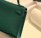 HM KELLY MINI 20 GRÜN EPSOM GOLD BESCHLÄGE