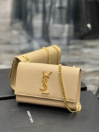KATE KLEINE TASCHE MIT QUASTEN IN SATINBEIGE