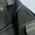 LE 5 À 7 BEA IN GRAINED LEATHER BLACK