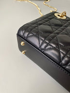MINI MY LADY 17 BLACK CALFSKIN GOLD HARDWARE