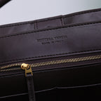 BV MEDIUM ANDIAMO 32 BROWN LAMBSKIN GOLD HARDWARE