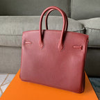 HM BIRKIN 30CM JAM CALFSKIN SILVER HARDWARE