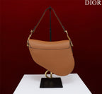 SADDLE BAG 25 WITH STRAP GOLD GRAINED CALFSKIN GHW
