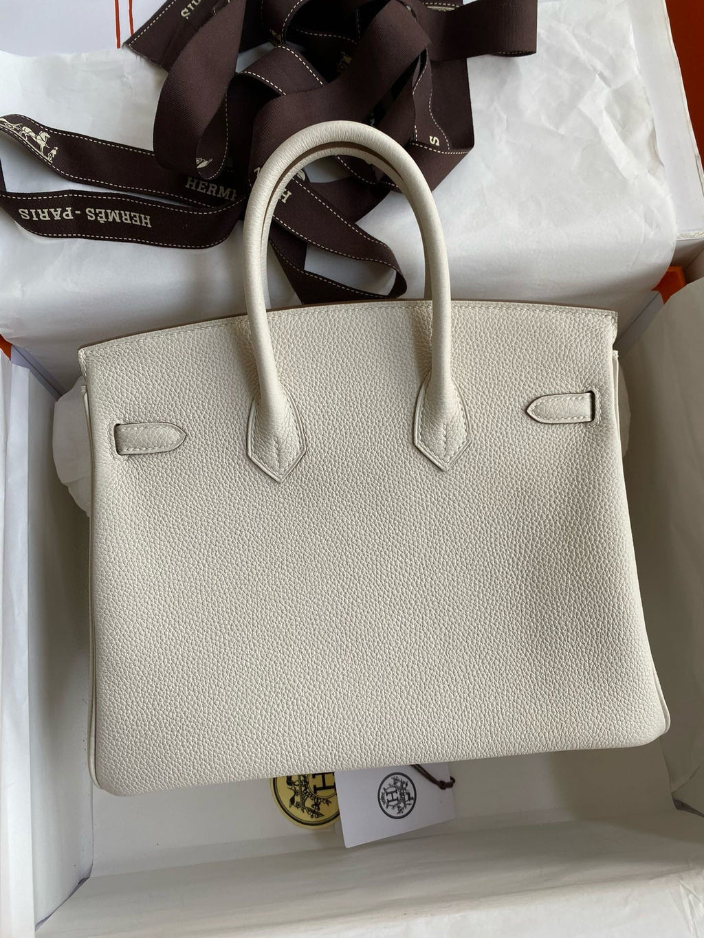 HM Birkin 25 cm Creme Togo Leder Gold Beschläge