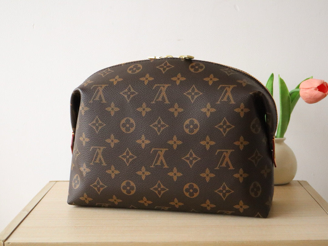 COSMETIC POUCH GM MONOGRAM 27 CM IN MONOGRAM CALFSKIN