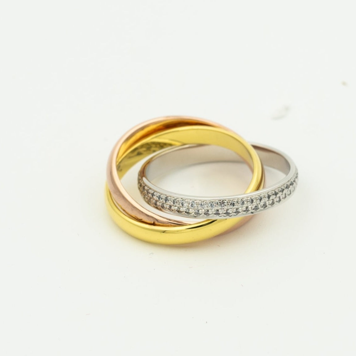 Jewelicorn Dreifaltigkeitsring Gold Roségold Silber Diamanten 